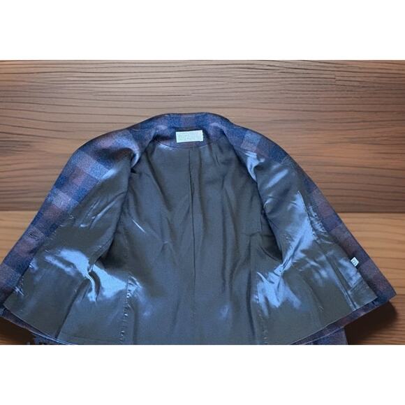 VTG Pendleton Plaid Wool Blazer Skirt Set - Small Brown USA Dark Academia Preppy - Picture 15 of 15